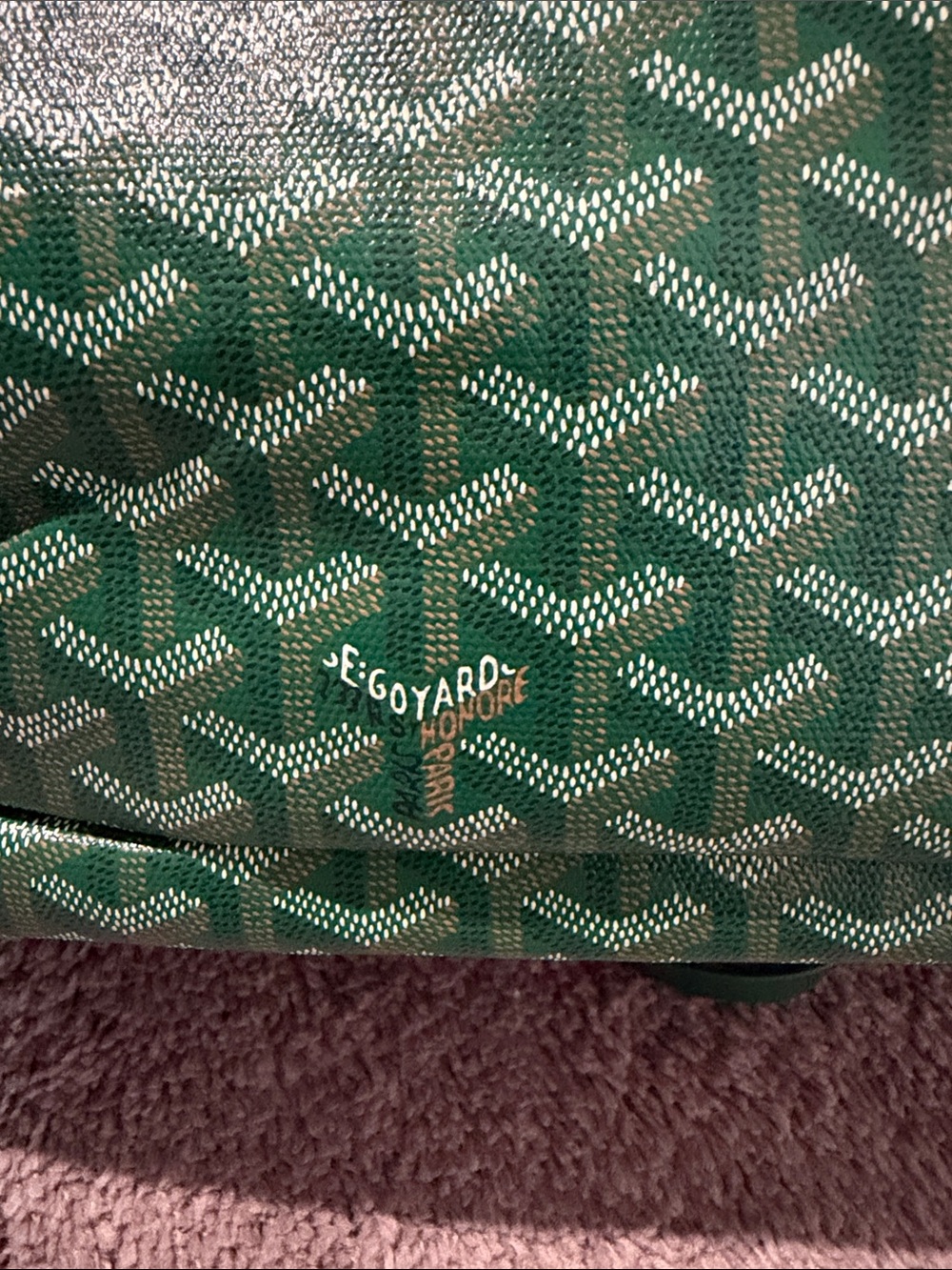 Goyard Green Patterned St. Louis Tote - Picture 7 of 7